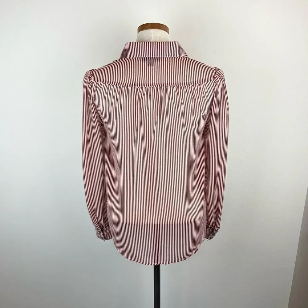 ModCloth Be Buzzworthy Striped Button-Up Top - Picture 6 of 7